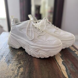 Chunky White Sneakers Size 10
